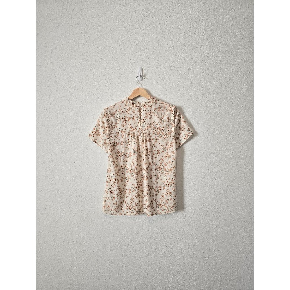 Bohme Floral Smocked Short Sleeve Top XS - Picture 6 of 8
